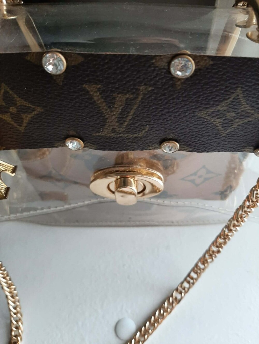 THE UNBRANDED BRAND "Up Cycled "Lil LuLu" Transparent Clutch - Picture 9 of 12
